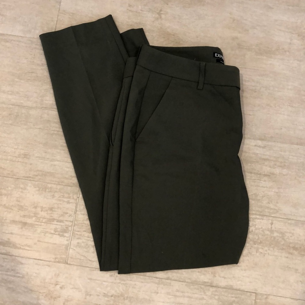Express Columnist Pant Olive Green 8R